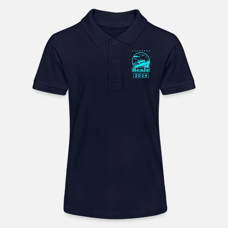 superScale Logo cyan - Polo bio MINI SPRINTER Stanley/Stella Ado - bleu marine