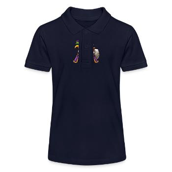 Mardi Gras Perserkatze Maskierte Katzenverkleidung - Stanley/Stella Teenager Bio-Poloshirt MINI SPRINTER - Navy - Vorne