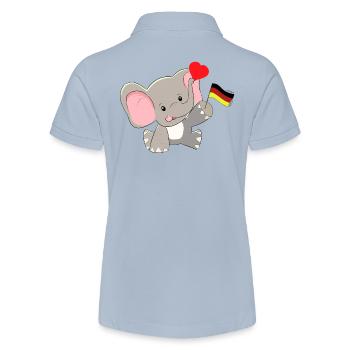 Drapeau allemand Pays Enfants Éléphant - Polo bio MINI SPRINTER Stanley/Stella Ado - bleu ciel - Dos