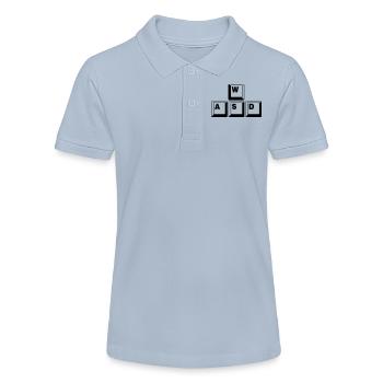 WASD Game Control Key Kombi - Stanley/Stella Teenager Bio-Poloshirt MINI SPRINTER - sky Blue - Vorne