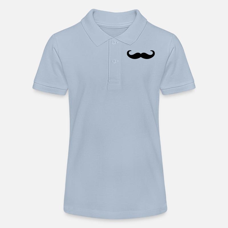 moustache - Polo bio MINI SPRINTER Stanley/Stella Ado - bleu ciel