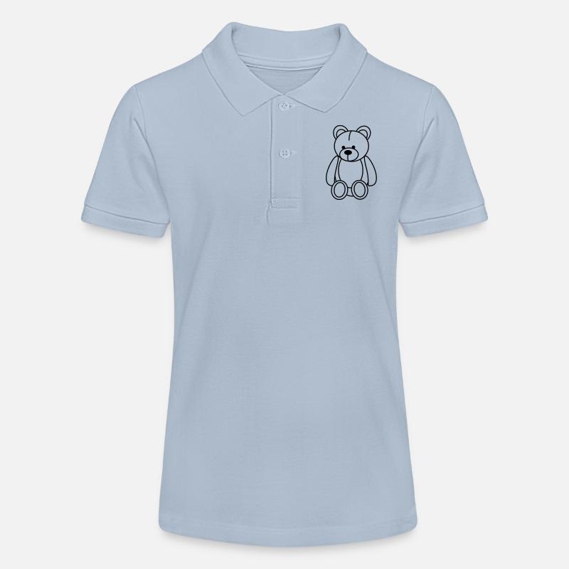 ours en peluche - Polo bio MINI SPRINTER Stanley/Stella Ado - bleu ciel