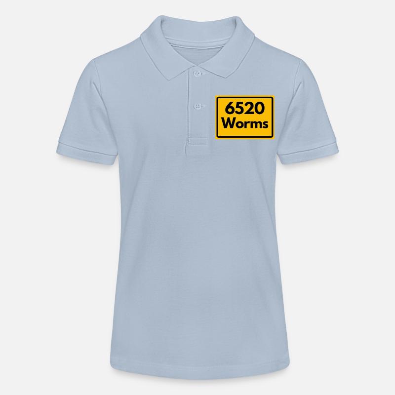 OLD POSTCODE POSTCODE RETRO 6520 WORMS - Stanley/Stella Teen Organic Polo Shirt MINI SPRINTER - sky blue