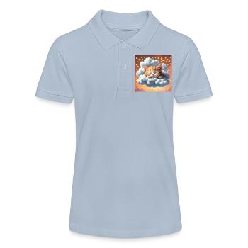 sleeping cat - Stanley/Stella Teen Organic Polo Shirt MINI SPRINTER - sky blue - Front