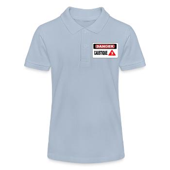 Panneau Danger Caustique - Polo bio MINI SPRINTER Stanley/Stella Ado - bleu ciel - Devant