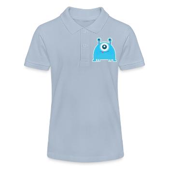 Cute One-Eyed Monster | Funny Blue Chibi Alien - Stanley/Stella Teen Organic Polo Shirt MINI SPRINTER - red - Front