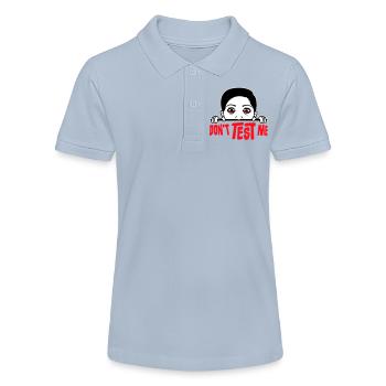 Ne me teste pas femme coquine, citation drôle avec le logo - Polo bio MINI SPRINTER Stanley/Stella Ado - bleu ciel - Devant