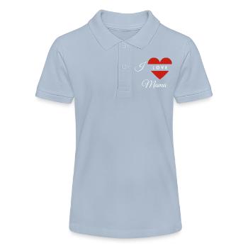 Herzform mit Liebesbotschaft für Mama - Stanley/Stella Teenager Bio-Poloshirt MINI SPRINTER - Rot - Vorne
