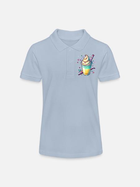 Verführerische Vanillträume:Vanille Milchshake - Stanley/Stella Teenager Bio-Poloshirt MINI SPRINTER - sky Blue