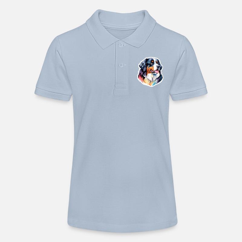 Bouvier bernois Aquarelles - Polo bio MINI SPRINTER Stanley/Stella Ado - bleu ciel