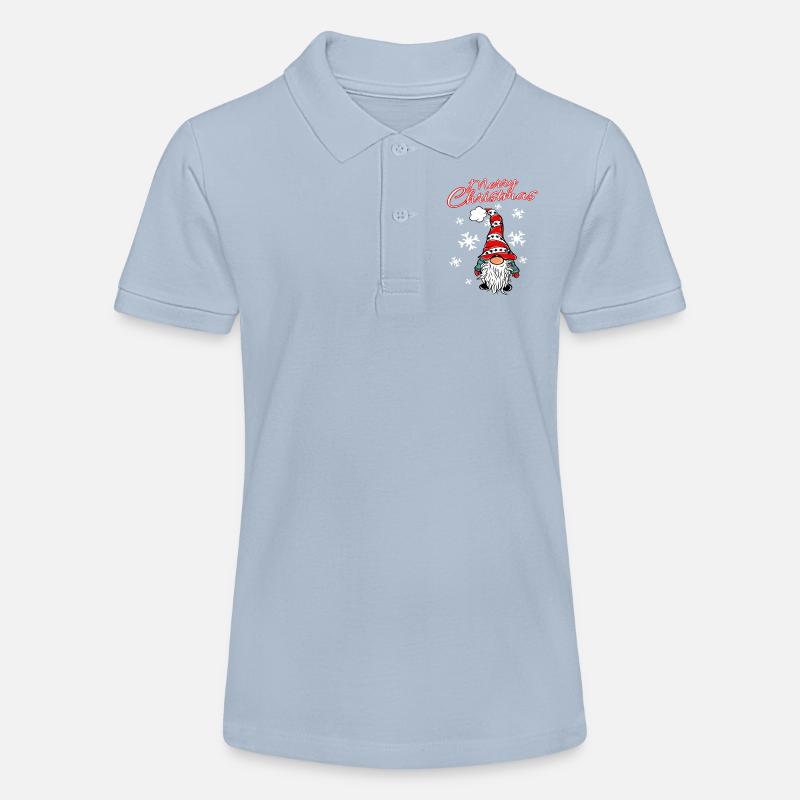 Gnome Gnome de Noël - Polo bio MINI SPRINTER Stanley/Stella Ado - bleu ciel