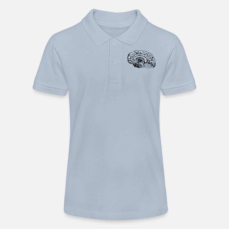 l'anatomie du cerveau - Polo bio MINI SPRINTER Stanley/Stella Ado - bleu ciel