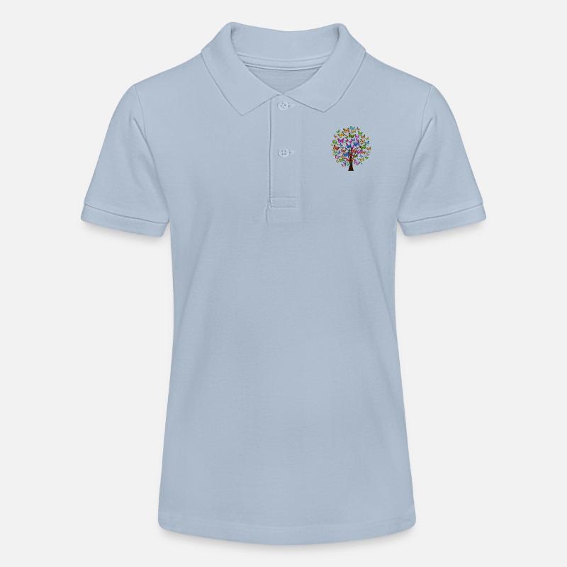 Arbre papillon - Polo bio MINI SPRINTER Stanley/Stella Ado - bleu ciel