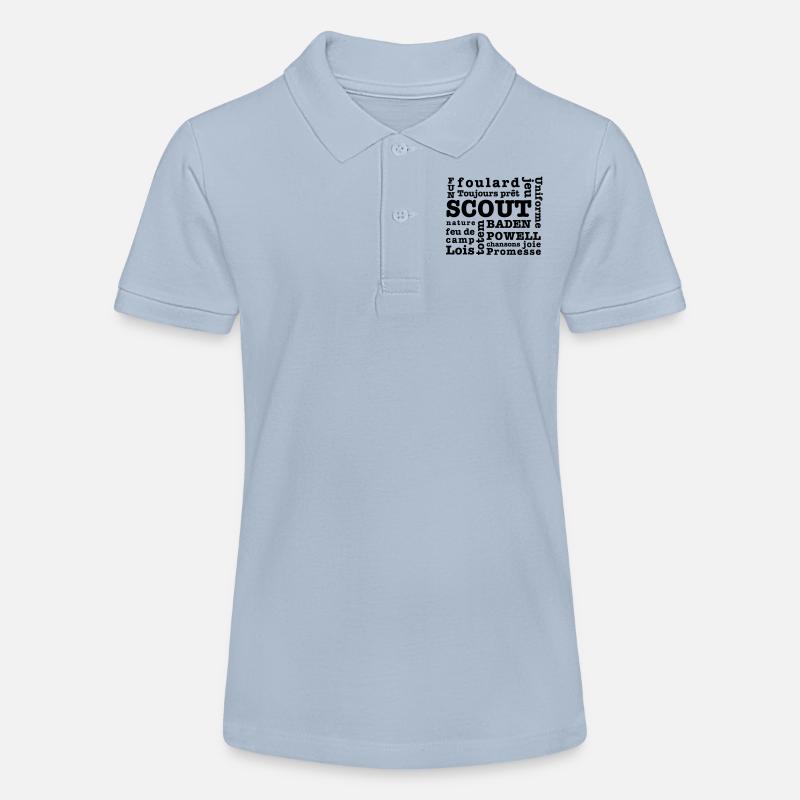 Scout Words - Polo bio MINI SPRINTER Stanley/Stella Ado - bleu ciel