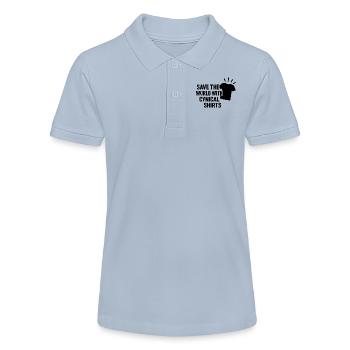Sauvez le monde avec des T-shirts cyniques - Polo bio MINI SPRINTER Stanley/Stella Ado - bleu ciel - Devant