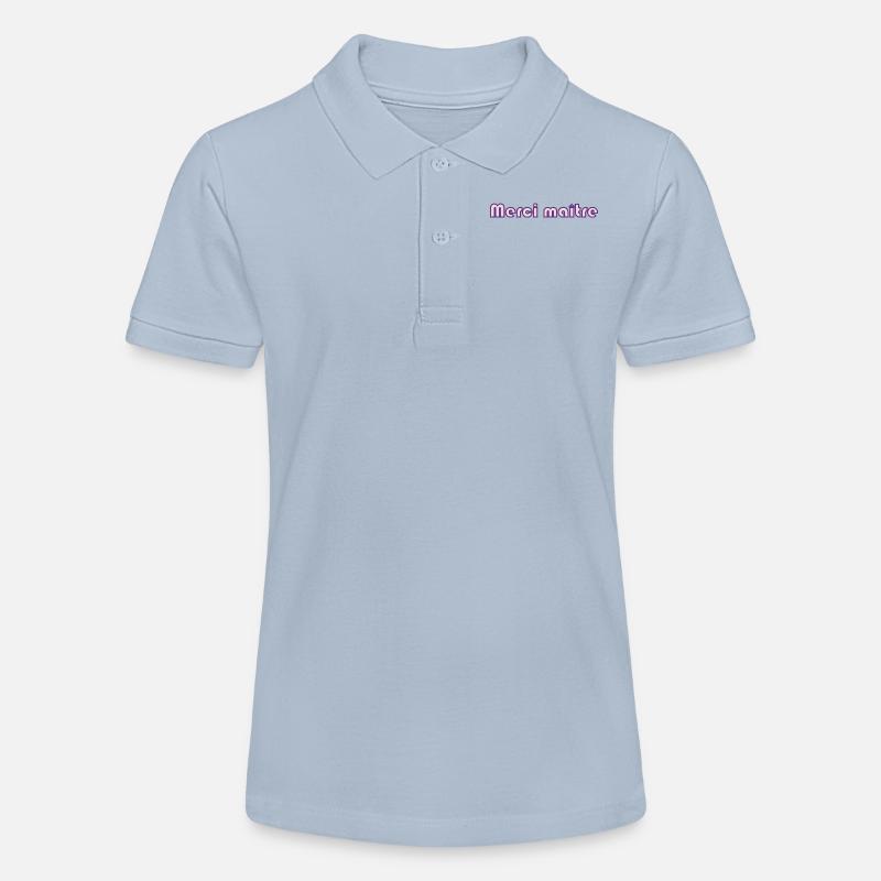 MAÎTRESSE. MAITRE. MERCI. MERCI MAÎTRESSE. MAITRE - Polo bio MINI SPRINTER Stanley/Stella Ado - bleu ciel