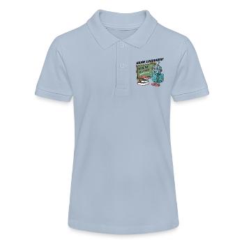 Einschulung erster Schultag kleiner Roboter - Stanley/Stella Teenager Bio-Poloshirt MINI SPRINTER - sky Blue - Vorne