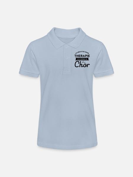 Therapie - Chor - Stanley/Stella Teenager Bio-Poloshirt MINI SPRINTER - sky Blue