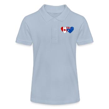 Coeur du drapeau du Canada et de l’Australie - Polo bio MINI SPRINTER Stanley/Stella Ado - bleu ciel - Devant