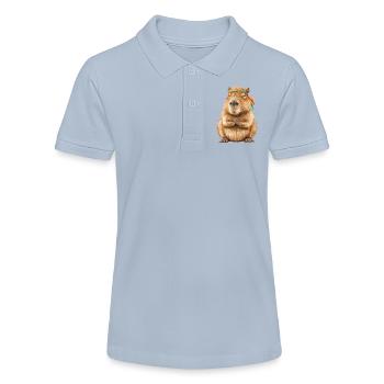 Capybara in Meditationspose mit Stirnband - Stanley/Stella Teenager Bio-Poloshirt MINI SPRINTER - Rot - Vorne