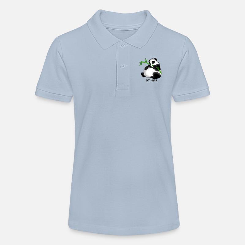 Fat Panda Geschenk Idee - Stanley/Stella Teenager Bio-Poloshirt MINI SPRINTER - sky Blue