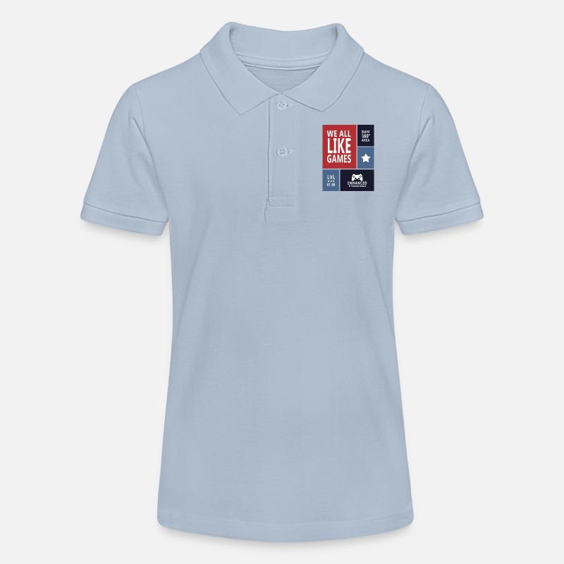 Nous aimons tous les jeux - Polo bio MINI SPRINTER Stanley/Stella Ado - bleu ciel