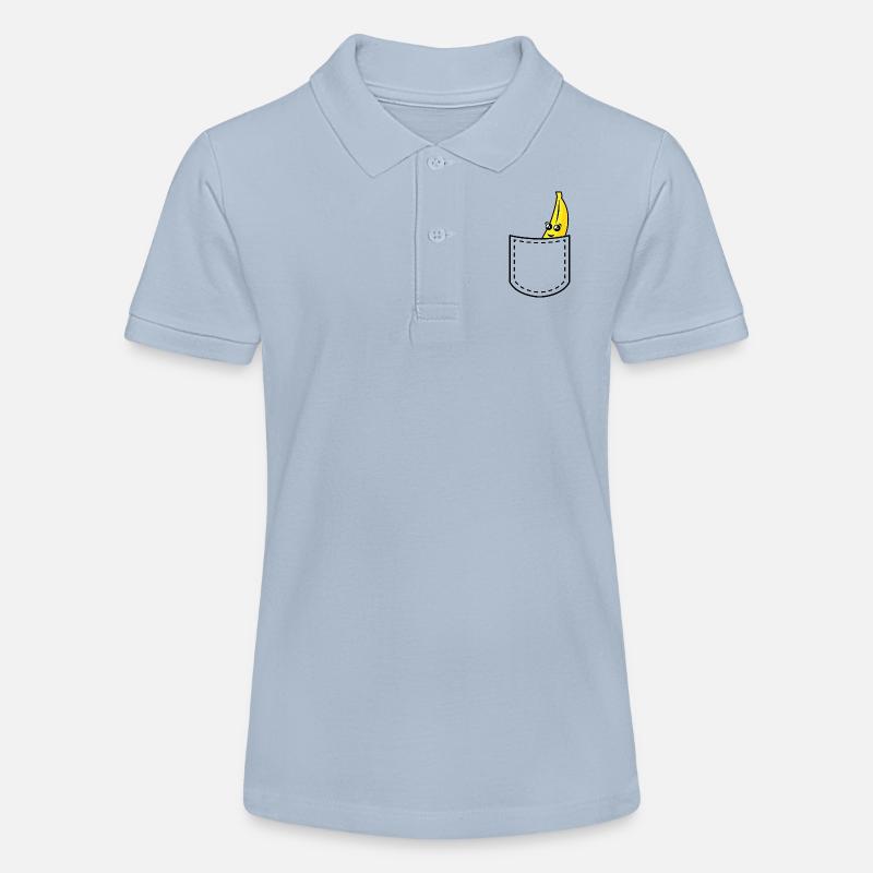 banane dans une poche - Polo bio MINI SPRINTER Stanley/Stella Ado - bleu ciel