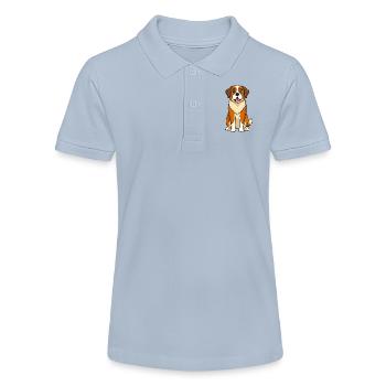 Gentle Expression Saint Bernard - Stanley/Stella Teen Organic Polo Shirt MINI SPRINTER - sky blue - Front