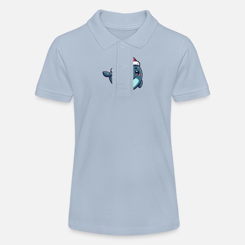 Baleine Noël Noël - Polo bio MINI SPRINTER Stanley/Stella Ado - bleu ciel