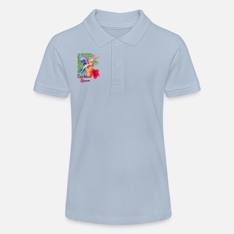 Rêve des Caraïbes - Polo bio MINI SPRINTER Stanley/Stella Ado - bleu ciel