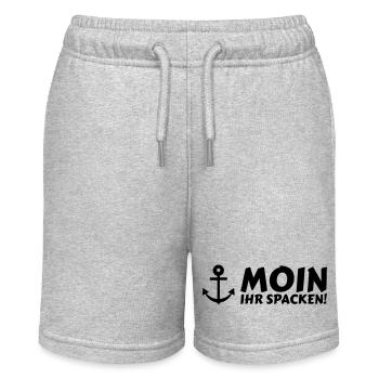 moin ihr spacken - Stanley/Stella Teenager Bio-Joggingshorts MINI BOLTER - Grau meliert - Vorne
