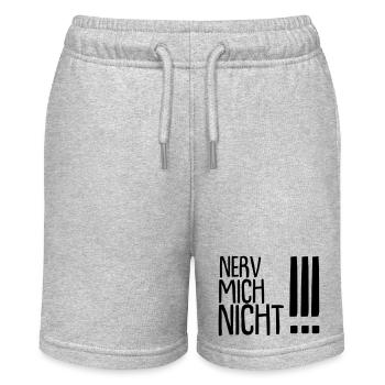 nerv mich nicht !!! - Stanley/Stella Teenager Bio-Joggingshorts MINI BOLTER - Grau meliert - Vorne
