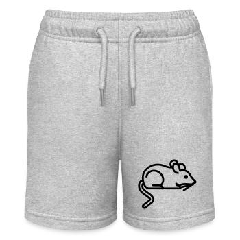 Mouse Icon - Simple Black Outline Design - Stanley/Stella Teenager Bio-Joggingshorts MINI BOLTER - Grau meliert - Vorne