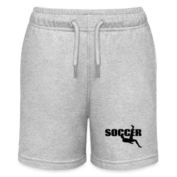 Fußball Sport Fallrückzieher - Stanley/Stella Teenager Bio-Joggingshorts MINI BOLTER - Grau meliert - Vorne