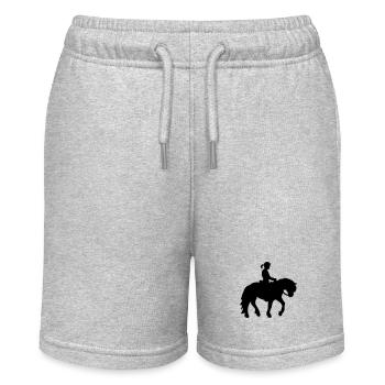 Ponyreiten Mädchen - Stanley/Stella Teenager Bio-Joggingshorts MINI BOLTER - Grau meliert - Vorne