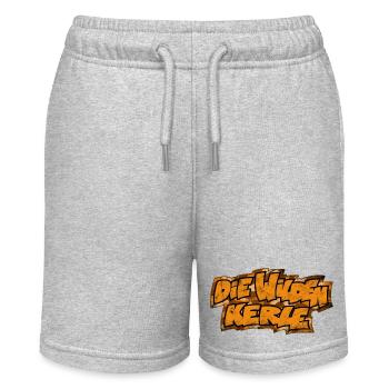 Die Wilden Kerle Schriftzug Camouflage - Stanley/Stella Teenager Bio-Joggingshorts MINI BOLTER - Grau meliert - Vorne
