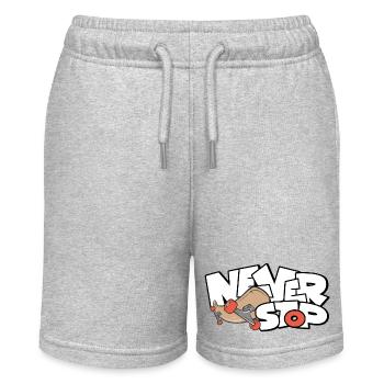 Incessant skateboard print - Stanley/Stella MINI BOLTER Organic Teen Jogging Shorts - heather grey - Front