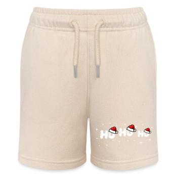 Ho Ho Ho Santa Font Design - Stanley/Stella MINI BOLTER Organic Teen Jogging Shorts - soft Ecru - Front