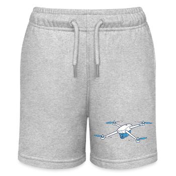 Lustiger Drohnenpilot Cartoon Hobbypilot - Stanley/Stella Teenager Bio-Joggingshorts MINI BOLTER - Grau meliert - Vorne