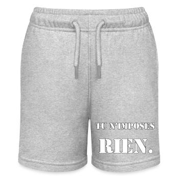 YOU DON'T IMPOSE ANYTHING. - Stanley/Stella MINI BOLTER Organic Teen Jogging Shorts - heather grey - Front