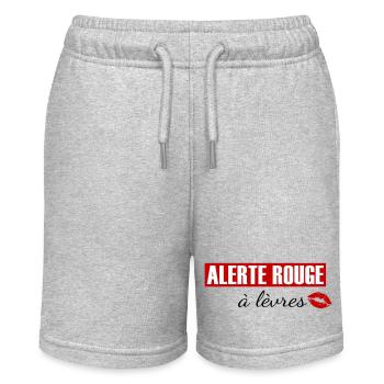 Alerte rouge à lèvres - Short bio MINI BOLTER Stanley/Stella Ado - gris chiné - Devant