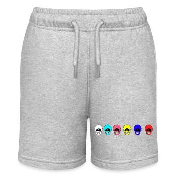 Bunte Köpfe - Stanley/Stella Teenager Bio-Joggingshorts MINI BOLTER - Grau meliert - Vorne