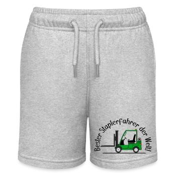 Staplerfahrer grün bester Staplerfahrer der Welt - Stanley/Stella Teenager Bio-Joggingshorts MINI BOLTER - Grau meliert - Vorne
