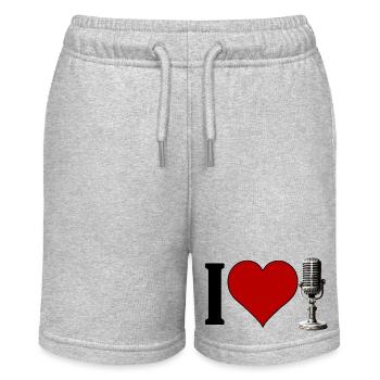 I ♥️ MUSIC | I Love Singing - Stanley/Stella MINI BOLTER Organic Teen Jogging Shorts - heather grey - Front