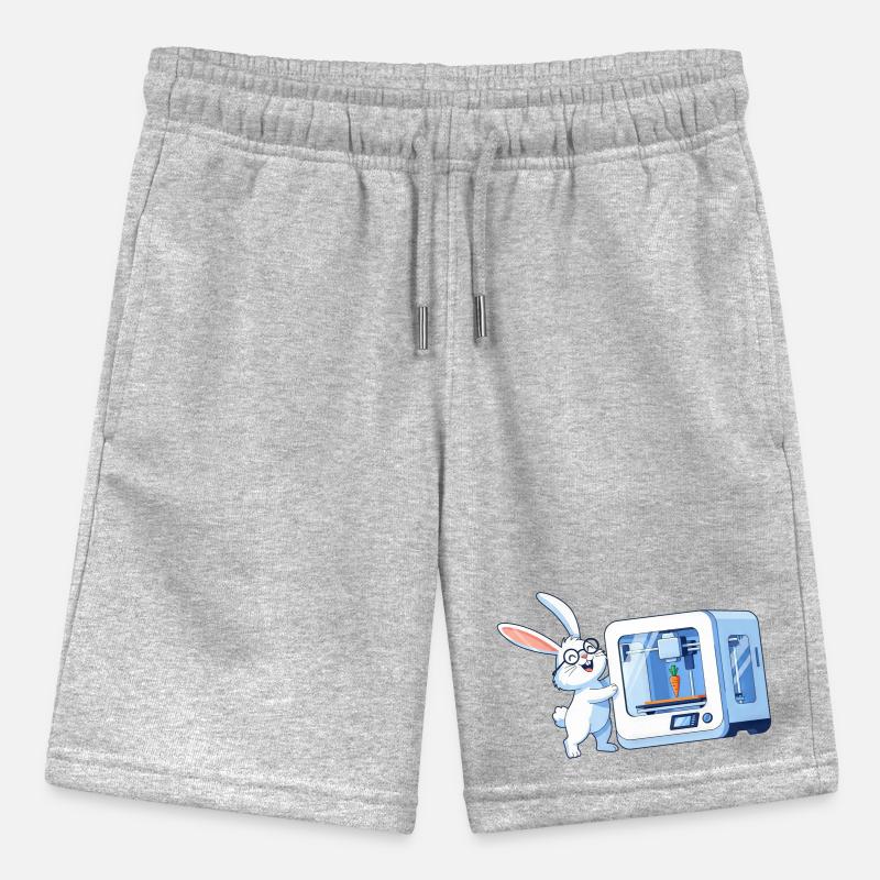 Funny Rabbit Nerd Programmer 3D Printer Stanley/Stella MINI BOLTER Organic Teen Jogging Shorts