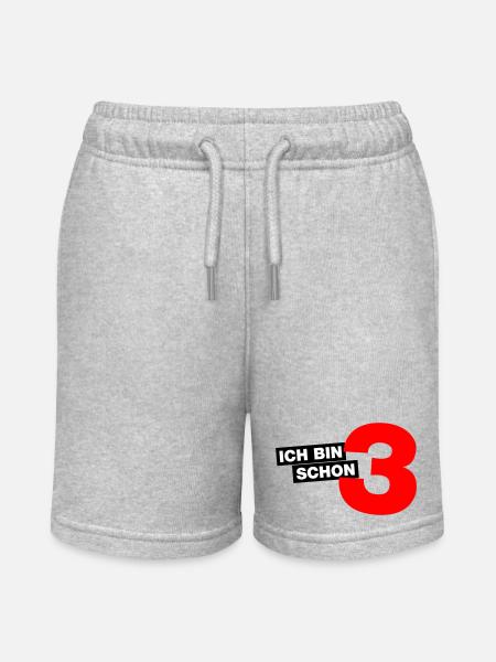 Ich bin schon 3 - Stanley/Stella Teenager Bio-Joggingshorts MINI BOLTER - Grau meliert