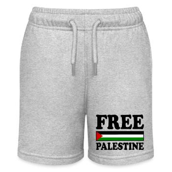 Free palestine - Stanley/Stella MINI BOLTER Organic Teen Jogging Shorts - heather grey - Front