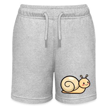 Schnecke - Stanley/Stella Teenager Bio-Joggingshorts MINI BOLTER - Grau meliert - Vorne