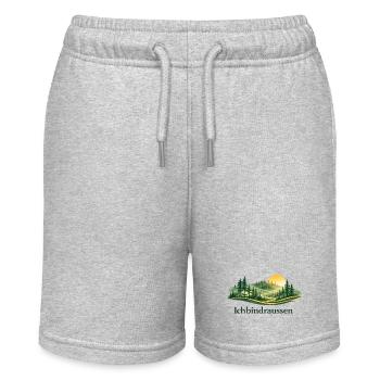 Ich bin draussen - Stanley/Stella Teenager Bio-Joggingshorts MINI BOLTER - Grau meliert - Vorne