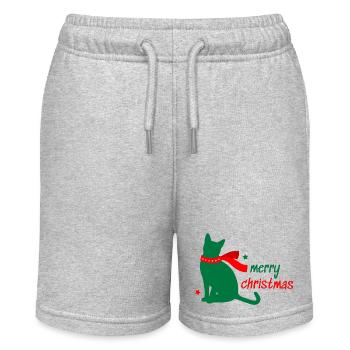 Chat Star Animal Cadeau d’écharpe de Noël - Short bio MINI BOLTER Stanley/Stella Ado - gris chiné - Devant